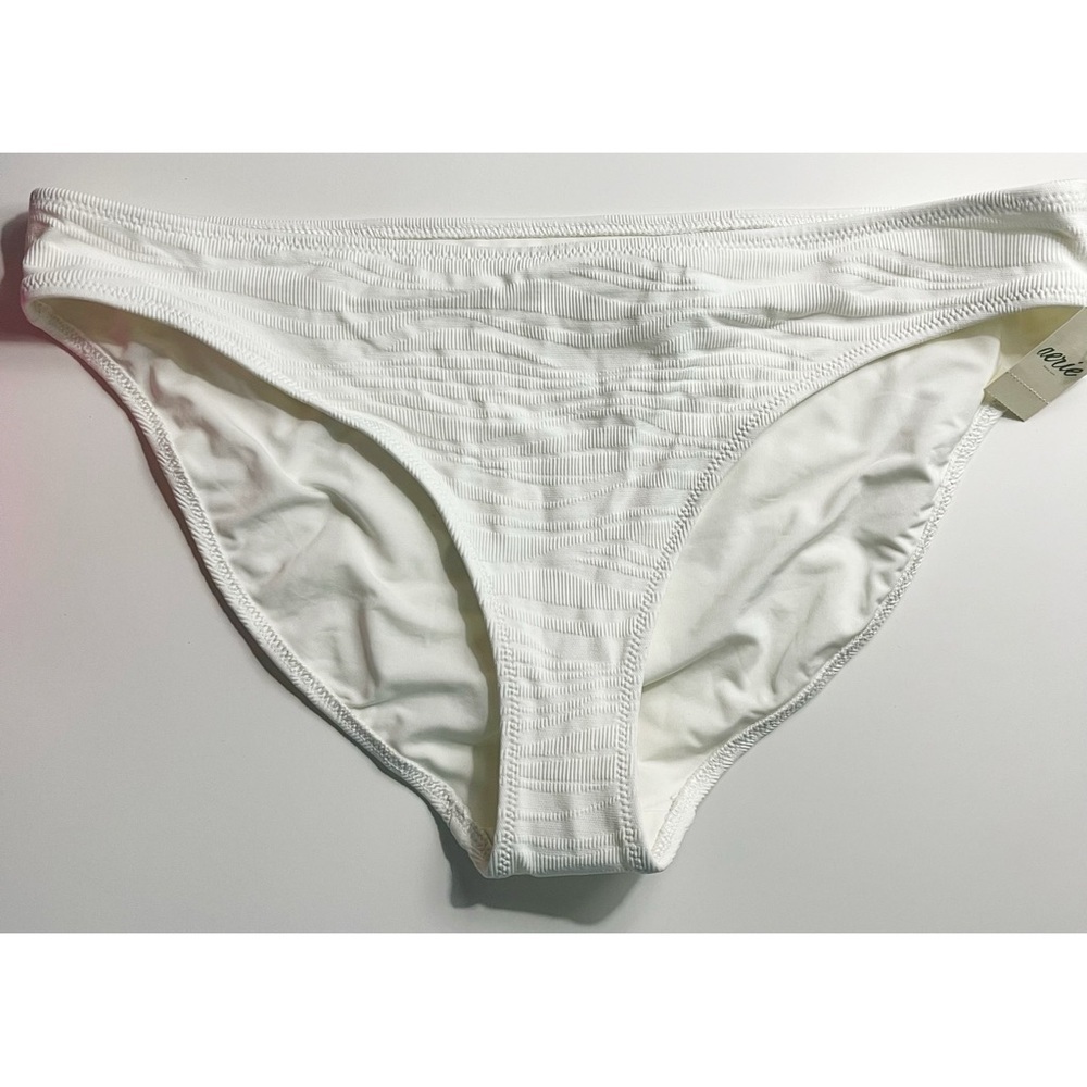 Aerie • NWT White Jacquard Women's Swim Bottoms